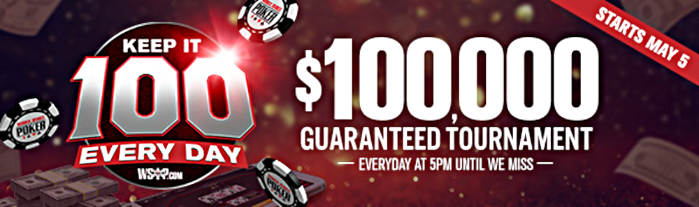 Promosi WSOP.com untuk Bulan Mei Termasuk Turnamen Poker Online Terjamin $ 100K Setiap Hari