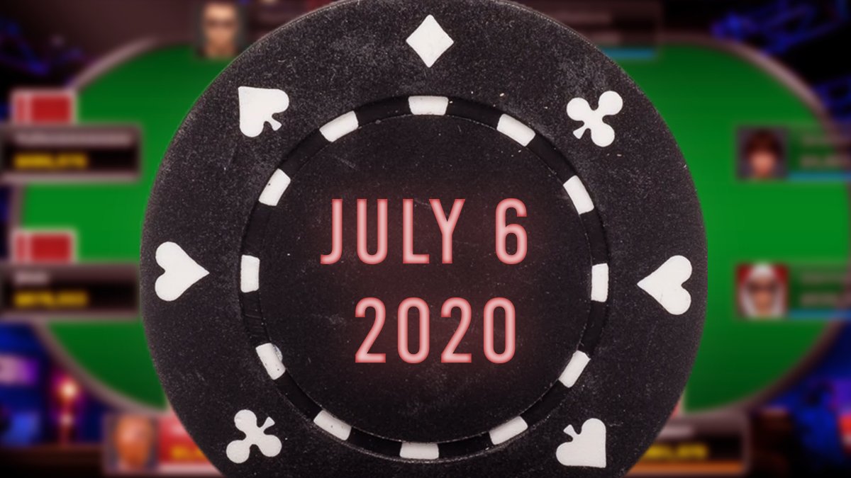 Black Poker Chip Dengan 6 Juli 2020 Teks