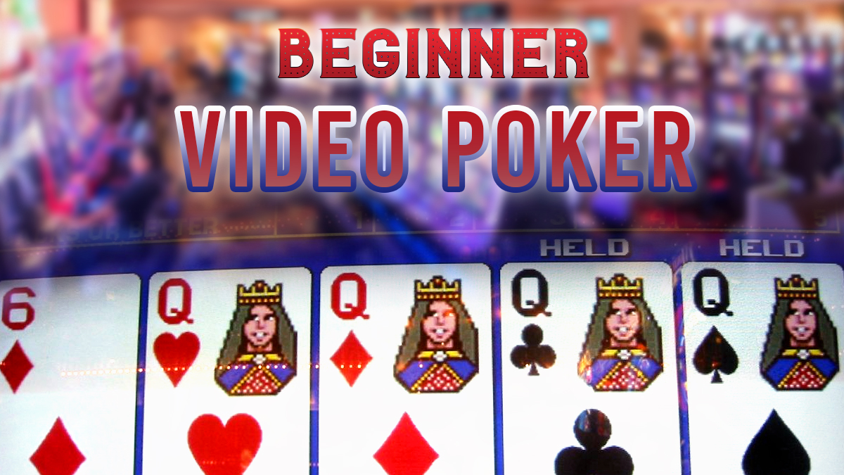 Teks Video Poker Pemula Dengan Latar Belakang Kasino