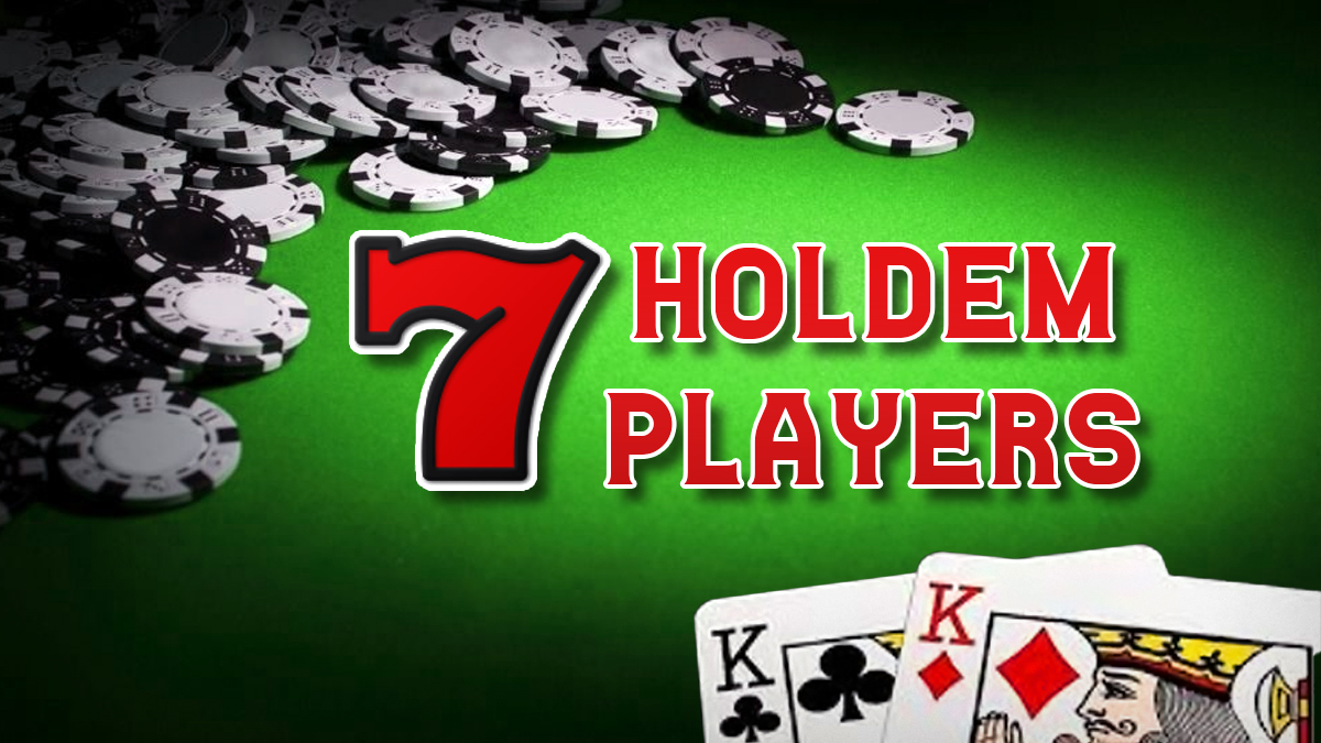 7 Pemain Holdem Teks Dengan Sepasang Raja dan Chip Poker