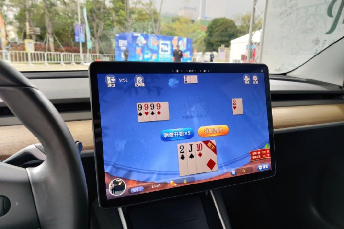 Tesla Adds Poker to In-Car Arcade Games