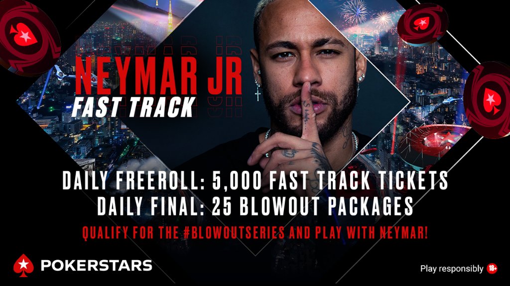 Biarkan Neymar Jr Mempercepat Anda untuk Memainkan Seri PokerStars Blowout GRATIS!